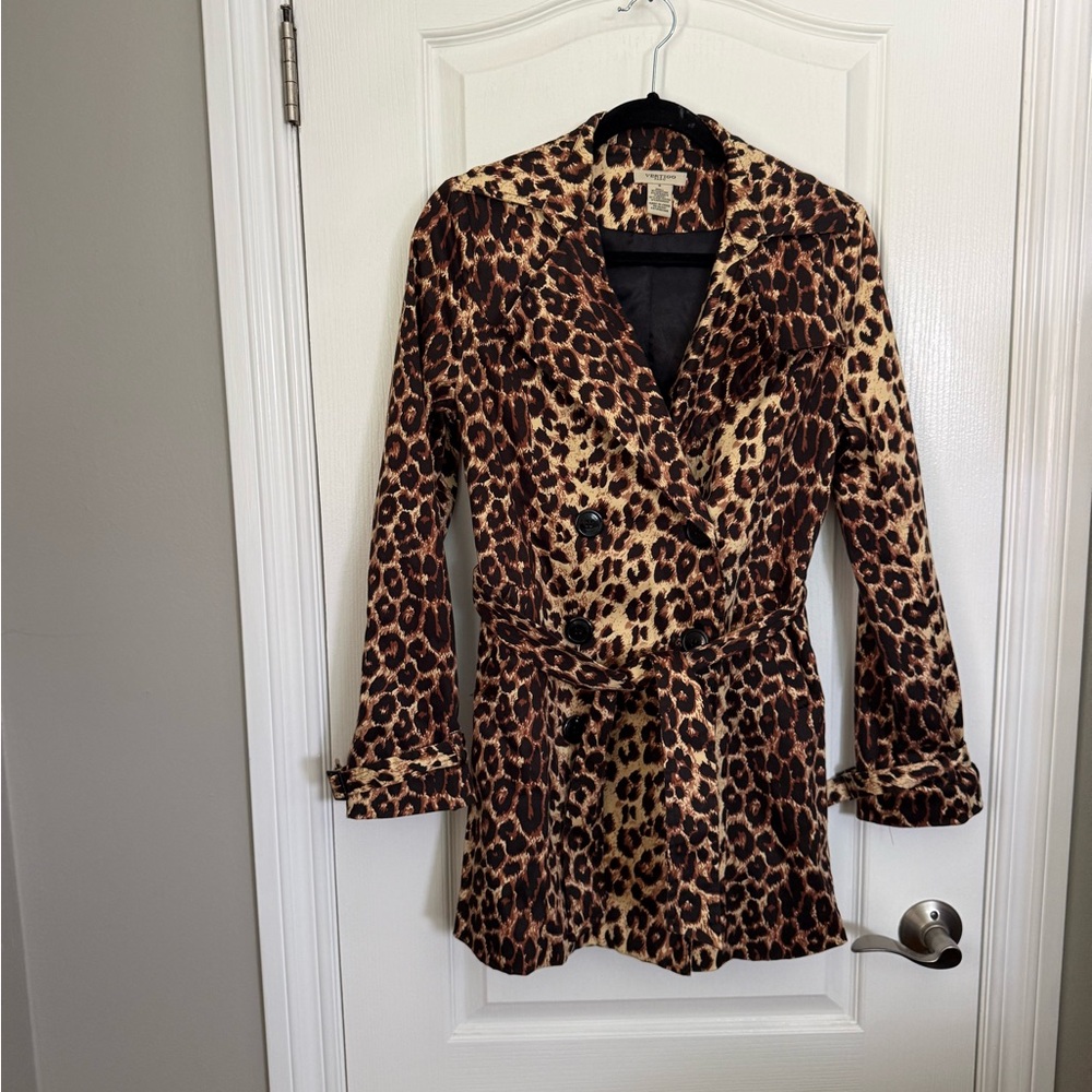 Vertigo Paris Leopard Print Double-Breasted Coat
